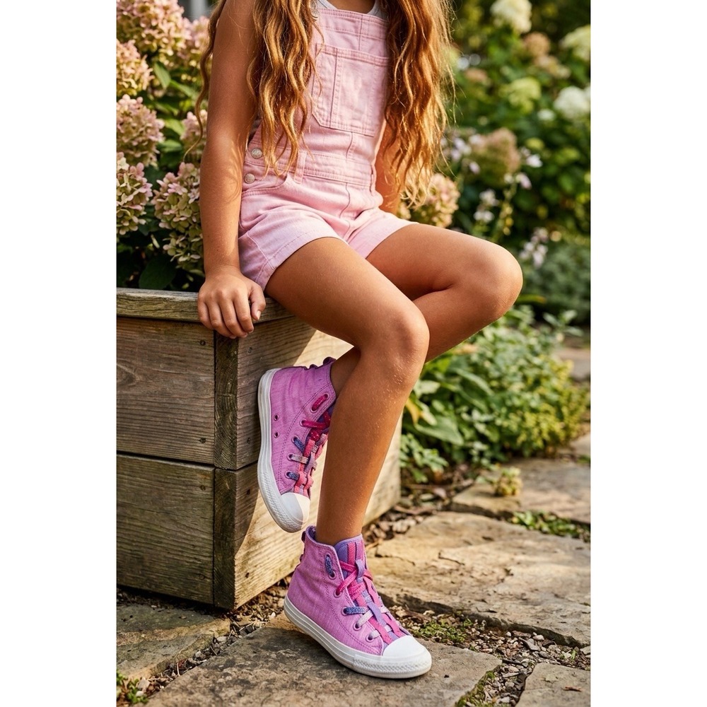 New CONVERSE YOUR PrIncess GIRLS PINK HIGH TOP SNEAKERS Shoes SIZE 13